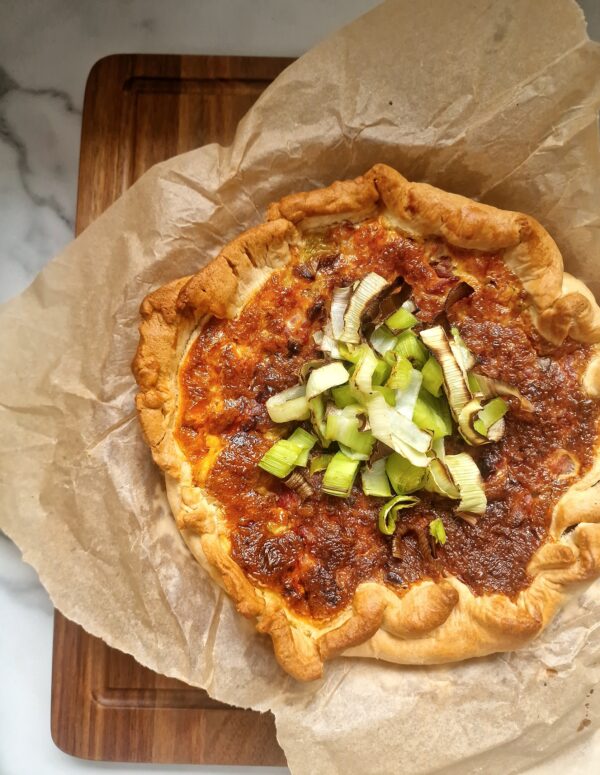 Cavern Ruby, Pesto & Bacon Quiche by @LlioAngharad