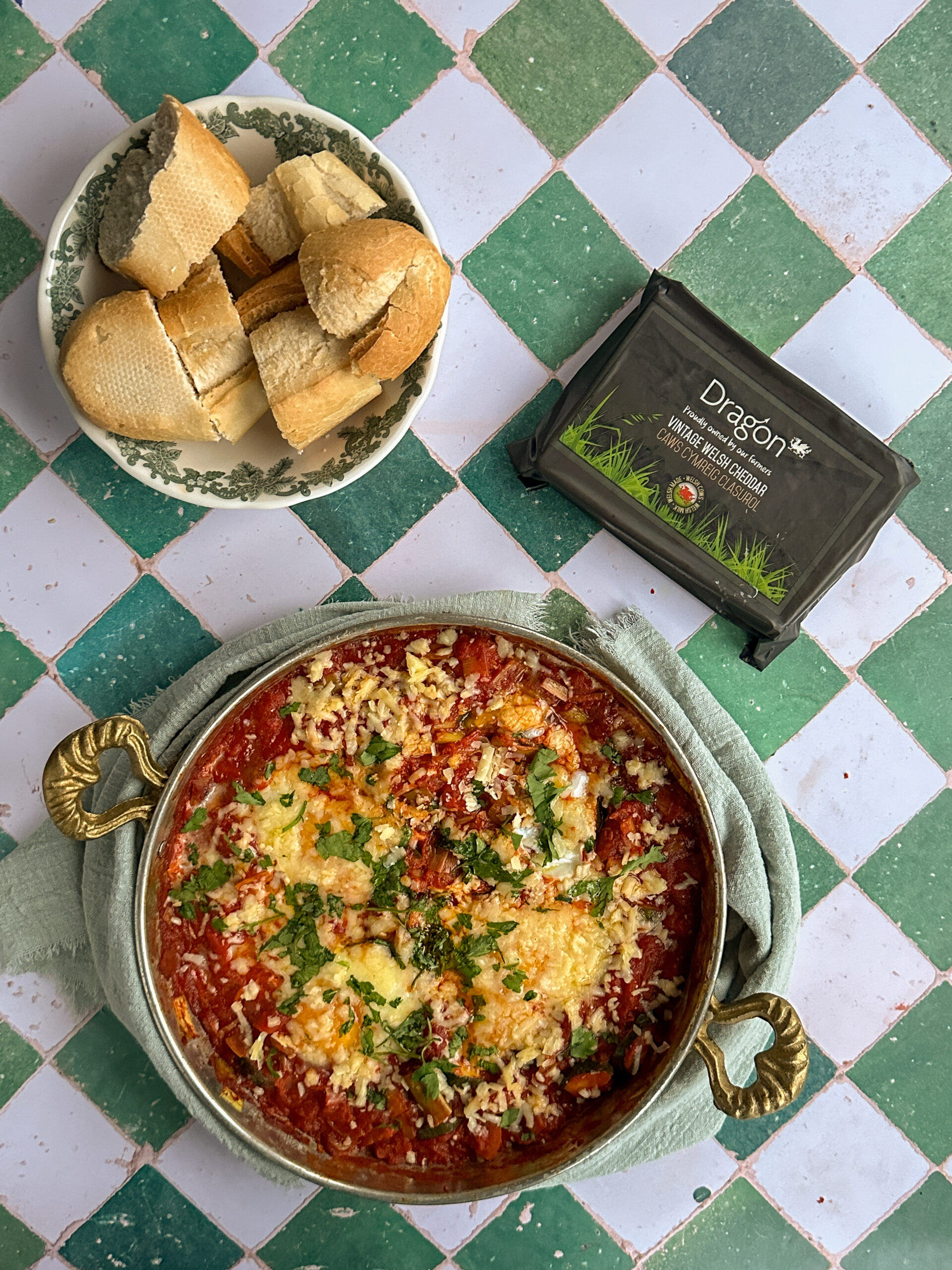 Shakshuka with Dragon Mature Cheddar by Kacie Morgan